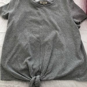 Madewell Grey top with tie